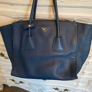 Prada Glacé Calf Leather Twin Pocket Bag
